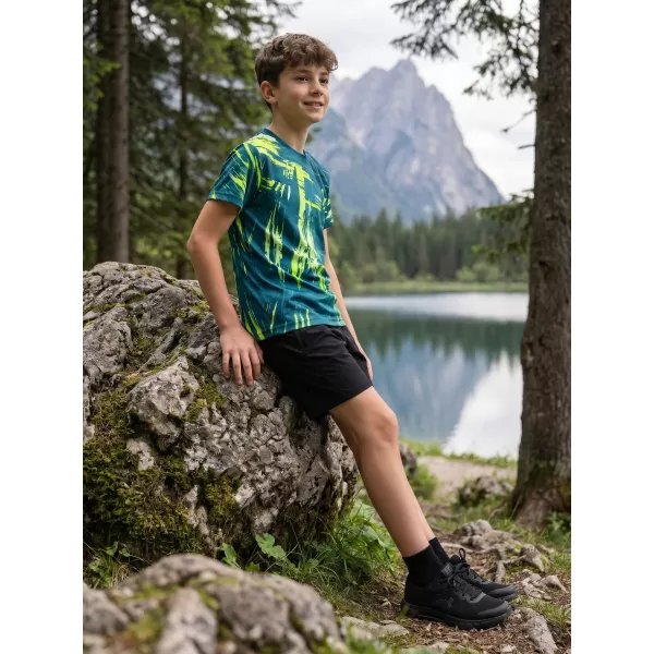  Dětské funkční triko premium ALTISPORT VOJ/ALK010TR01 PETROLEJOVÁ/ŽLUTÁ 