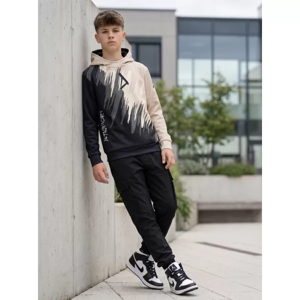  Dětská funkční mikina premium ALTISPORT VOJ/ALK006MI01 ČERNÁ/HNĚDÁ 