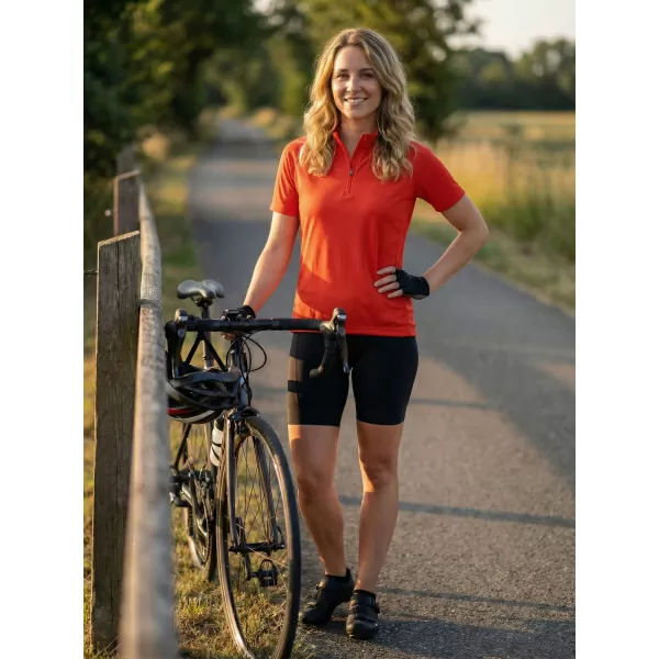  Dámský cyklo dres ALTISPORT NoPrint NP/ALW115NJ BRIGHT ORANGE 