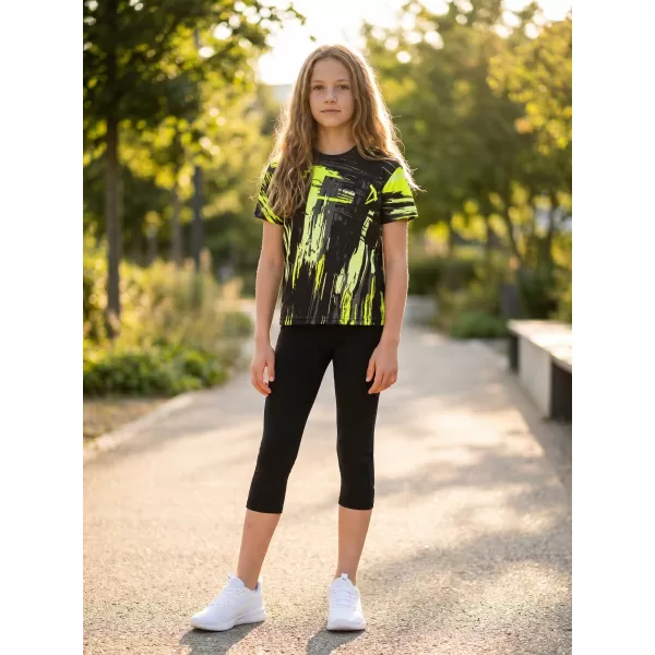  Dětské funkční triko premium ALTISPORT VOJ/ALK010TR01 ČERNOŽLUTÁ 