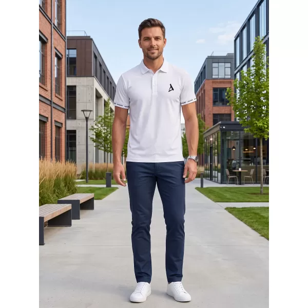  Pánské funkční triko s límečkem premium ALTISPORT VOJ/ALM000TR05 BÍLÁ 