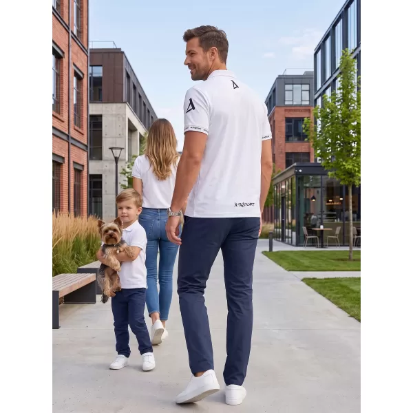  Pánské funkční triko s límečkem premium ALTISPORT VOJ/ALM000TR05 BÍLÁ 