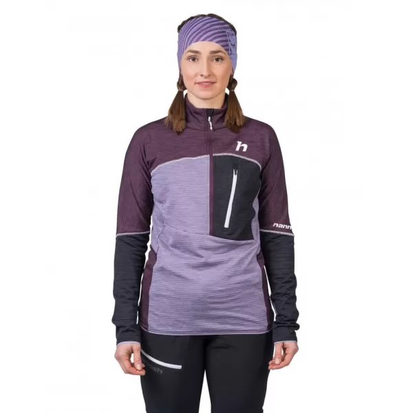  Dámská mikina HANNAH MEDA HZ PRUNE PURPLE/LAVENDER GRAY MEL 