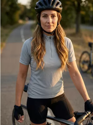 Dámský cyklo dres ALTISPORT NoPrint NP/ALW115NJ SILVER