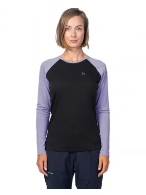 Dámské triko s dlouhým rukávem HANNAH LESLIE L/S ANTHRACITE/WISTERIA