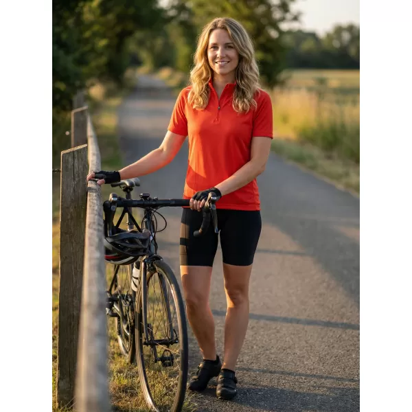  Dámský cyklo dres ALTISPORT NoPrint NP/ALW115NJ BRIGHT ORANGE 