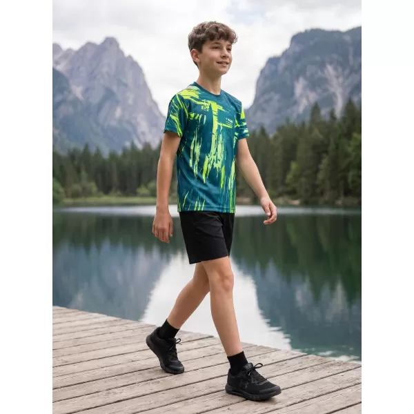  Dětské funkční triko premium ALTISPORT VOJ/ALK010TR01 PETROLEJOVÁ/ŽLUTÁ 