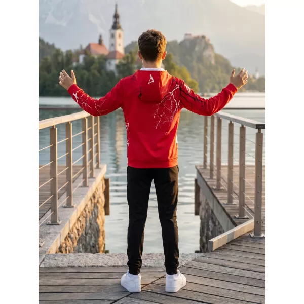  Dětská funkční mikina premium ALTISPORT VOJ/ALK004MI01 ČERVENÁ 