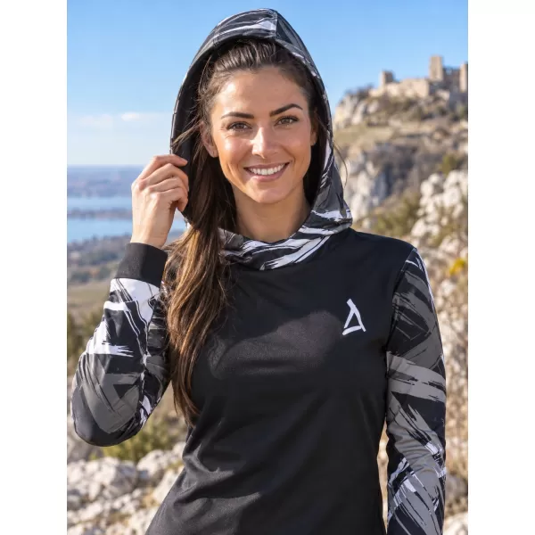  Dámská funkční mikina premium ALTISPORT VOJ/ALW039MI01 ČERNÁ/BÍLÁ 