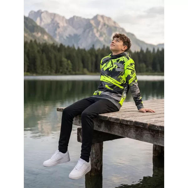  Dětská funkční mikina premium ALTISPORT VOJ/ALK014MI01 ČERNÁ/ZELENÁ 