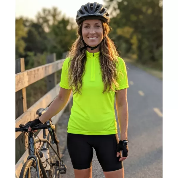  Dámský cyklo dres ALTISPORT NoPrint NP/ALW115NJ BRIGHT YELLOW 