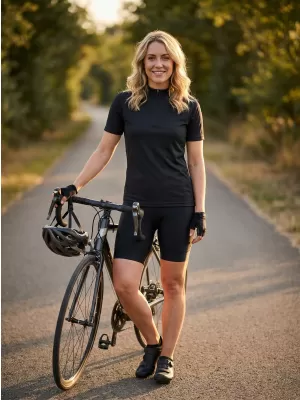 Dámský cyklo dres ALTISPORT NoPrint NP/ALW115NJ BLACK
