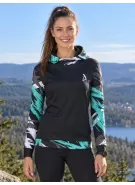 Dámská funkční mikina premium ALTISPORT VOJ/ALW039MI01 ČERNÁ/TYRKYSOVÁ