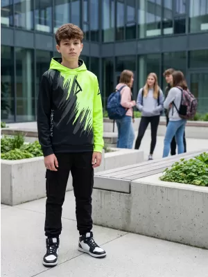 Dětská funkční mikina premium ALTISPORT VOJ/ALK006MI01 ČERNOŽLUTÁ