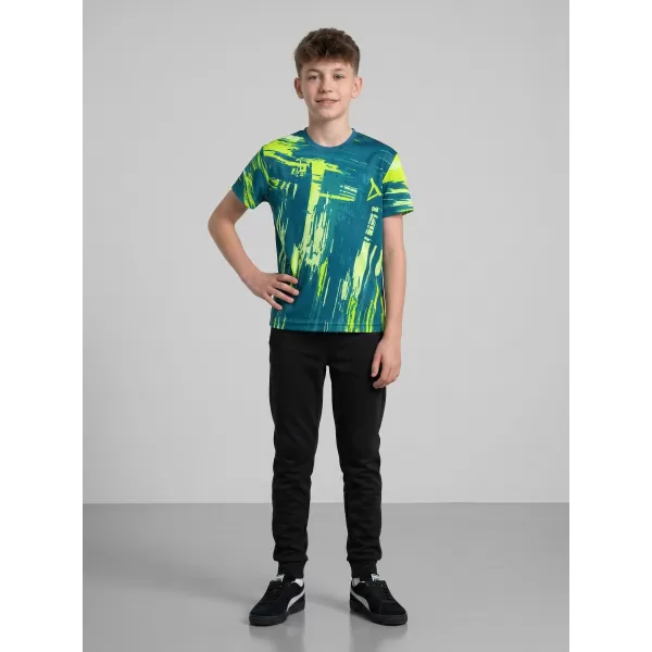 Dětské funkční triko premium ALTISPORT VOJ/ALK010TR01 PETROLEJOVÁ/ŽLUTÁ 