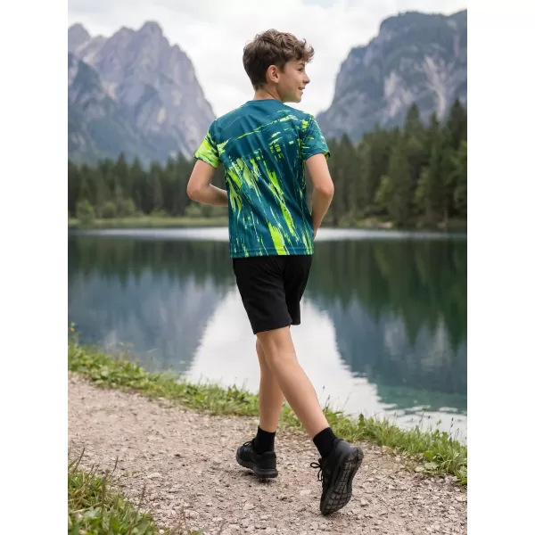  Dětské funkční triko premium ALTISPORT VOJ/ALK010TR01 PETROLEJOVÁ/ŽLUTÁ 