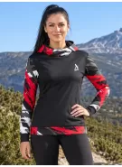 Dámská funkční mikina premium ALTISPORT VOJ/ALW039MI01 ČERNÁ/ČERVENÁ