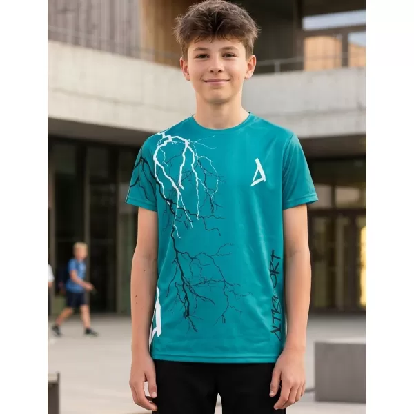  Dětské funkční triko premium ALTISPORT VOJ/ALK004TR01 PETROLEJOVÁ/BÍLÁ 