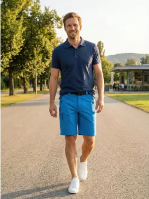 Pánské šortky ALTISPORT NoPrint NP/ALM4021NJ BRIGHT BLUE