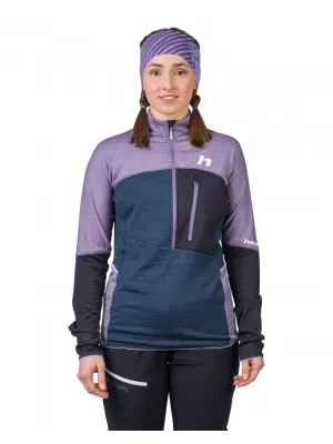 Dámská mikina HANNAH MEDA HZ LAVENDER GRAY/STRATIFIED SE ML