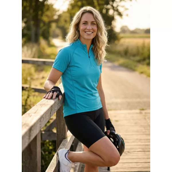  Dámský cyklo dres ALTISPORT NoPrint NP/ALW115NJ TURQUOISE 