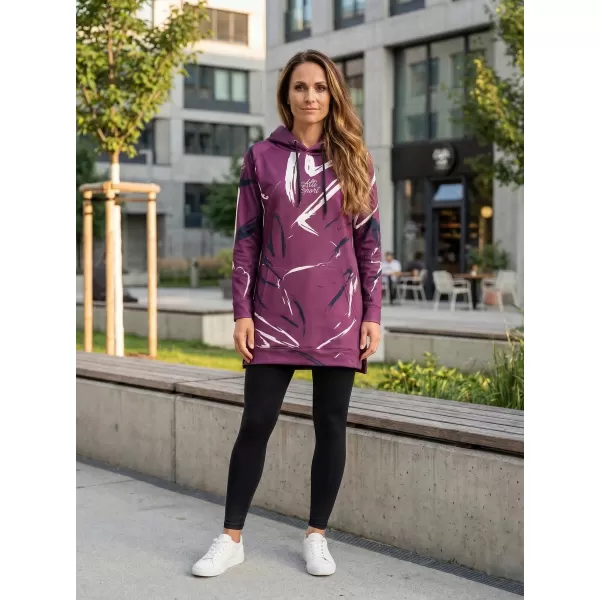  Dámská funkční prodloužená mikina premium ALTISPORT VOJ/ALW049MI03 FIALOVÁ 