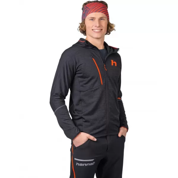  Pánská mikina HANNAH NIRO HOODY ANTHRACITE MEL 