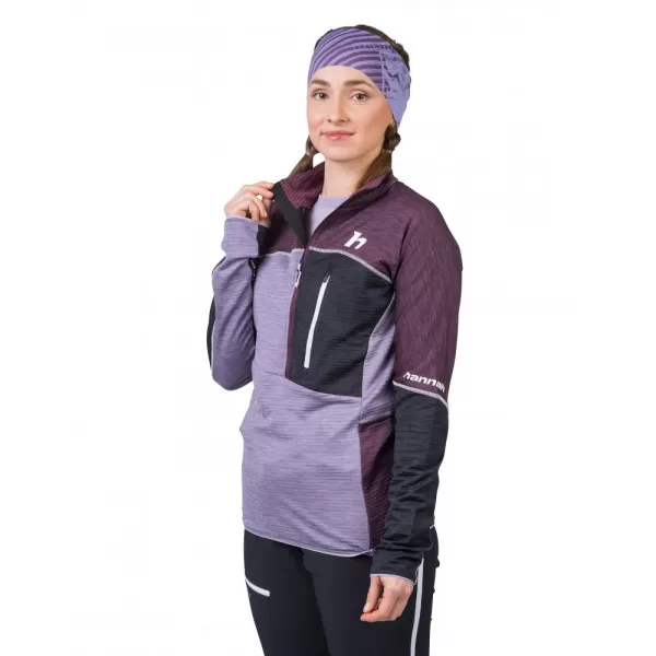  Dámská mikina HANNAH MEDA HZ PRUNE PURPLE/LAVENDER GRAY MEL 