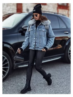 Dámská bunda DSTREET FURDENIM SVĚTLE MODRÁ