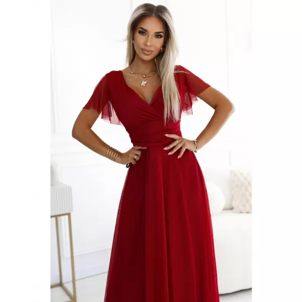 Dámské šaty NUMOCO NASTIA 562-2 VÍNOVÁ 