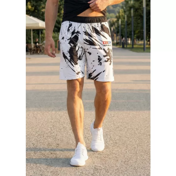  Pánské funkční kraťasy bez kapes premium ALTISPORT VOJ/ALM036KRA02 ABSTRAKCE 