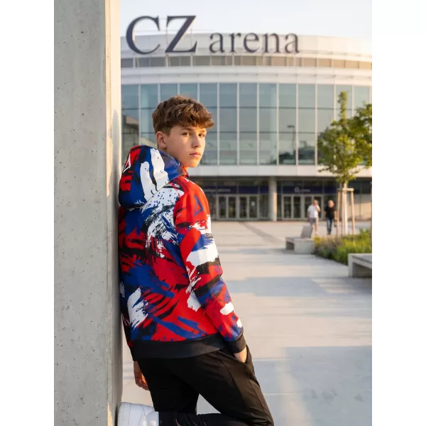  Dětská funkční mikina premium ALTISPORT VOJ/ALK036MI01 ČERNÁ/ČERVENÁ/MODRÁ 