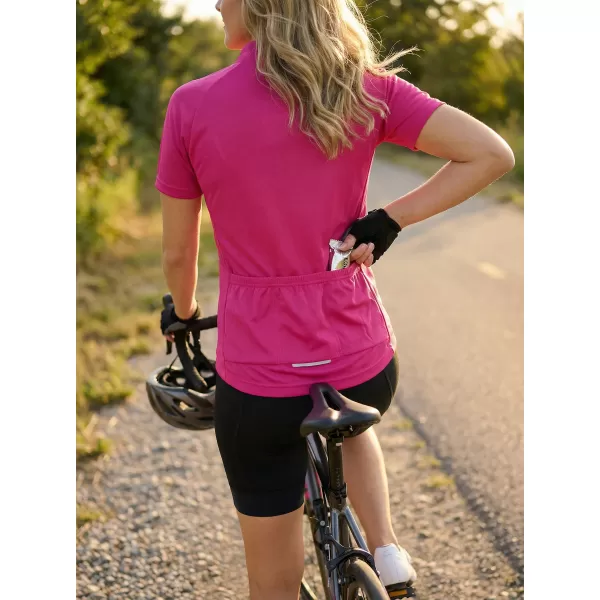  Dámský cyklo dres ALTISPORT NoPrint NP/ALW115NJ BRIGHT PINK 