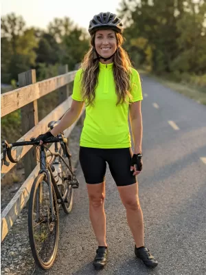 Dámský cyklo dres ALTISPORT NoPrint NP/ALW115NJ BRIGHT YELLOW