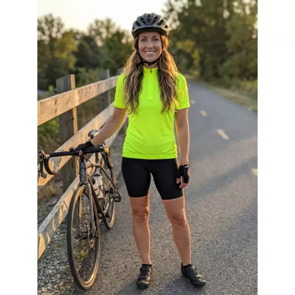  Dámský cyklo dres ALTISPORT NoPrint NP/ALW115NJ BRIGHT YELLOW 