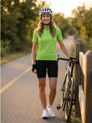 Dámský cyklo dres ALTISPORT NoPrint NP/ALW115NJ LIME GREEN