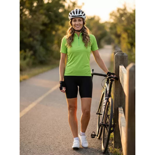  Dámský cyklo dres ALTISPORT NoPrint NP/ALW115NJ LIME GREEN 