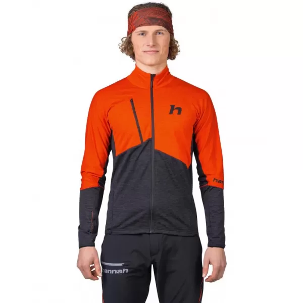  Pánská mikina HANNAH NIRO SPICY ORANGE/ANTHRACITE MEL 