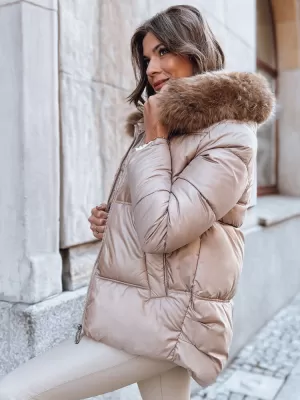 Dámská bunda DSTREET SPARKLE KARAMELOVÁ