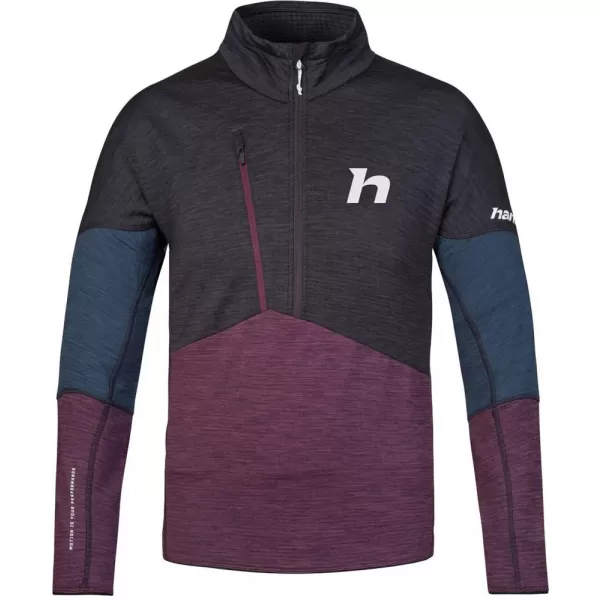  Pánská mikina HANNAH NIRO HZ ANTHRACITE/PRUNE PURPLE MEL 