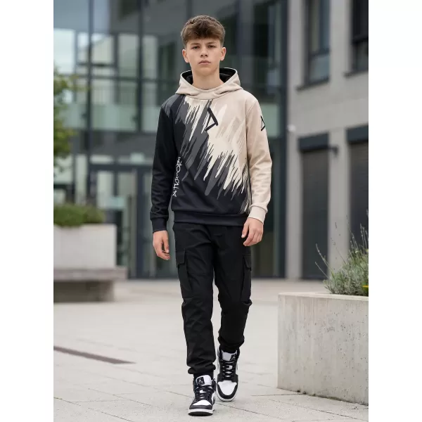  Dětská funkční mikina premium ALTISPORT VOJ/ALK006MI01 ČERNÁ/HNĚDÁ 