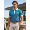 Pánské funkční triko s límečkem premium ALTISPORT VOJ/ALM031TR05 EMERALD/MODRÁ