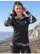 Dámská funkční mikina premium ALTISPORT VOJ/ALW039MI01 ČERNÁ/BÍLÁ