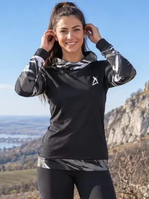 Dámská funkční mikina premium ALTISPORT VOJ/ALW039MI01 ČERNÁ/BÍLÁ