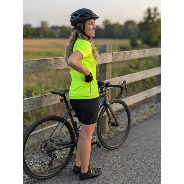  Dámský cyklo dres ALTISPORT NoPrint NP/ALW115NJ BRIGHT YELLOW 