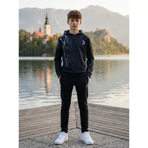  Dětská funkční mikina premium ALTISPORT VOJ/ALK004MI01 ČERNOBÍLÁ 