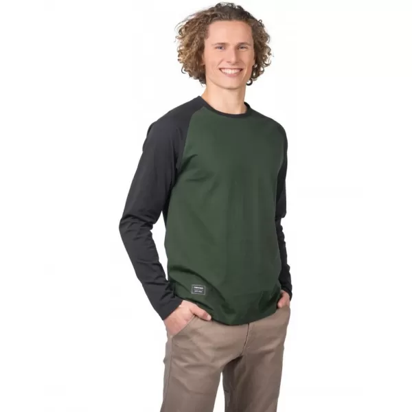  Pánské triko s dlouhým rukávem HANNAH ROKET KOMBU GREEN/ANTHRACITE 