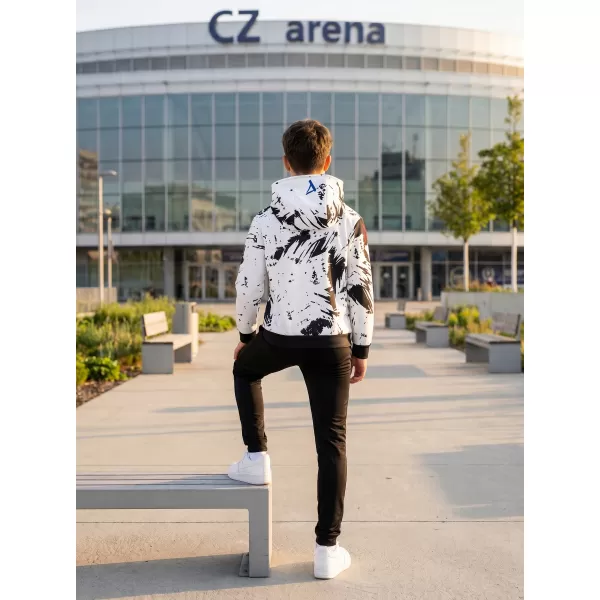  Dětská funkční mikina premium ALTISPORT VOJ/ALK036MI01 BÍLÁ/ČERNÁ 
