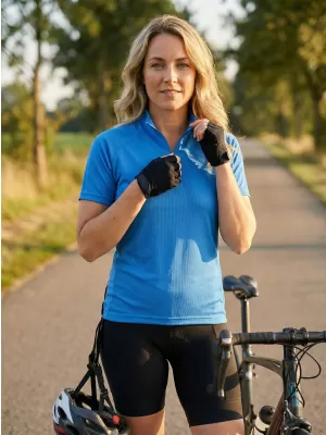 Dámský cyklo dres ALTISPORT NoPrint NP/ALW115NJ BRIGHT BLUE