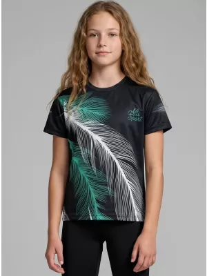 Dětské funkční triko premium ALTISPORT VOJ/ALK001TR01 ČERNÁ/TYRKYSOVÁ